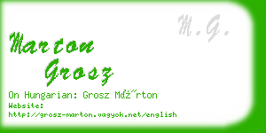 marton grosz business card